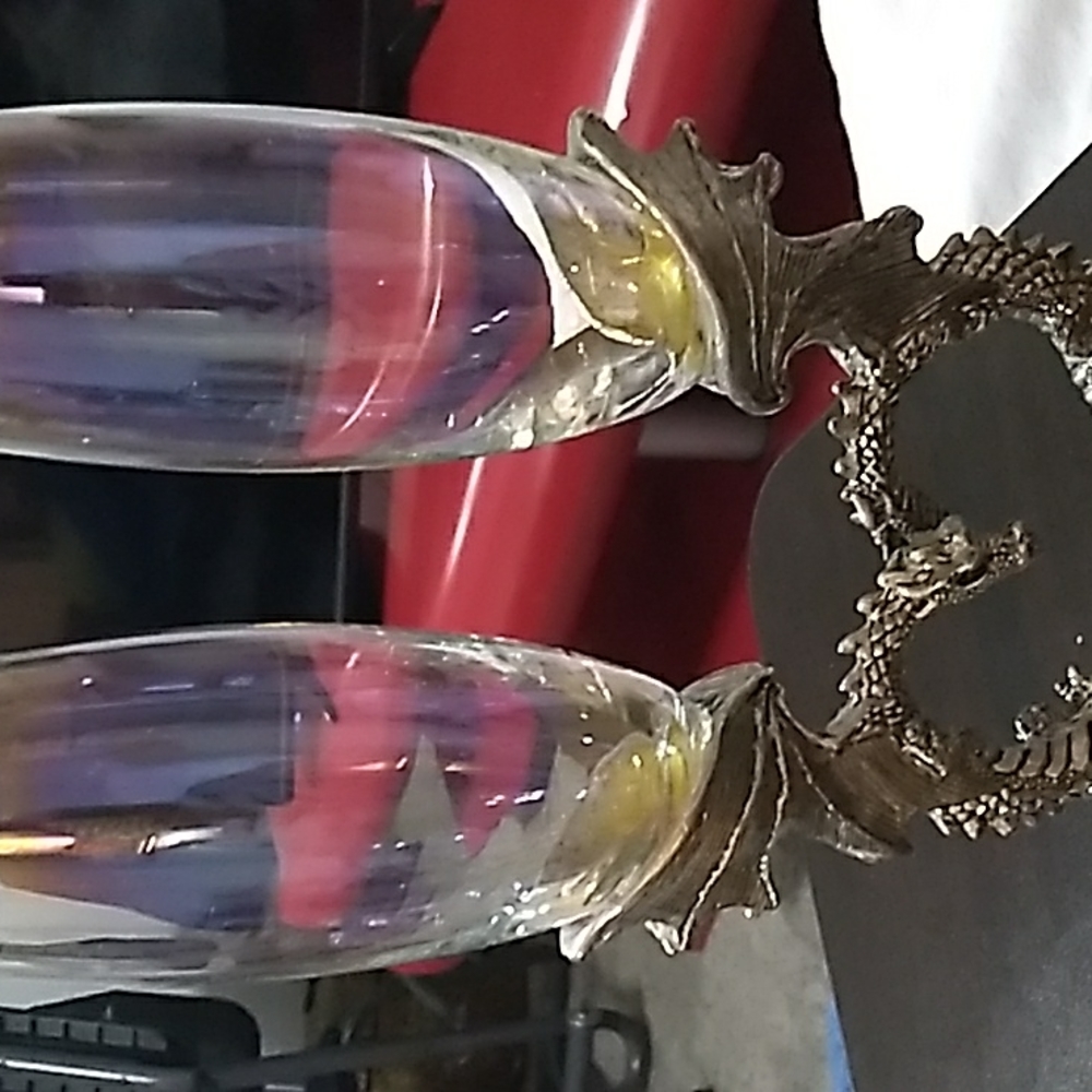 Pewter Dragon flutes - Picture 3 of 6